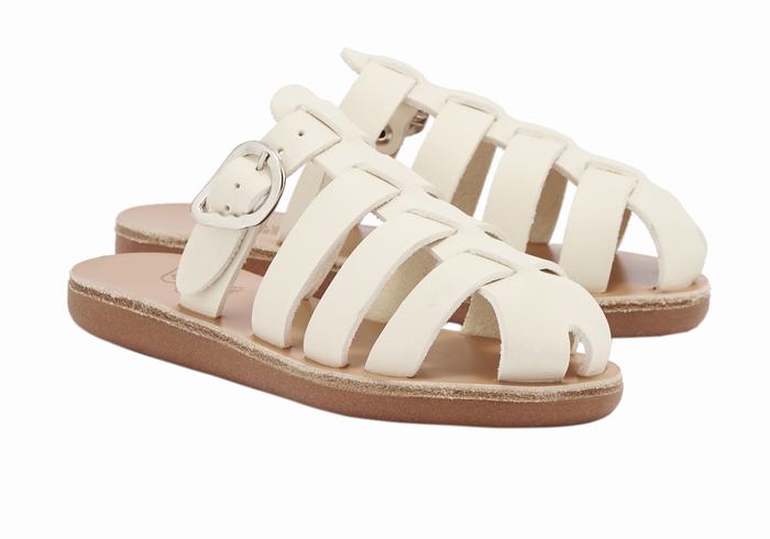 Sandały Rybaka Dziecięce Ancient Greek Sandals Little Cosmia Soft Białe | EJH2410RJ