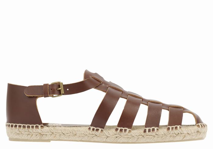 Sandały Rybaka Męskie Ancient Greek Sandals Samos 210 Brązowe | TPN553AO