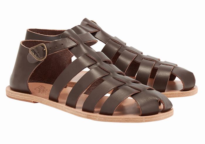 Sandały Rybaka Męskie Ancient Greek Sandals Homer Czekolada | DHP596FW