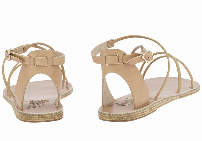 Sandały Z Paskami Damskie Ancient Greek Sandals Meloivia Beżowe | HRX5119DG