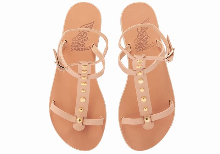 Sandały Z Paskami Damskie Ancient Greek Sandals Meliti Bee Beżowe | JPS5672GS