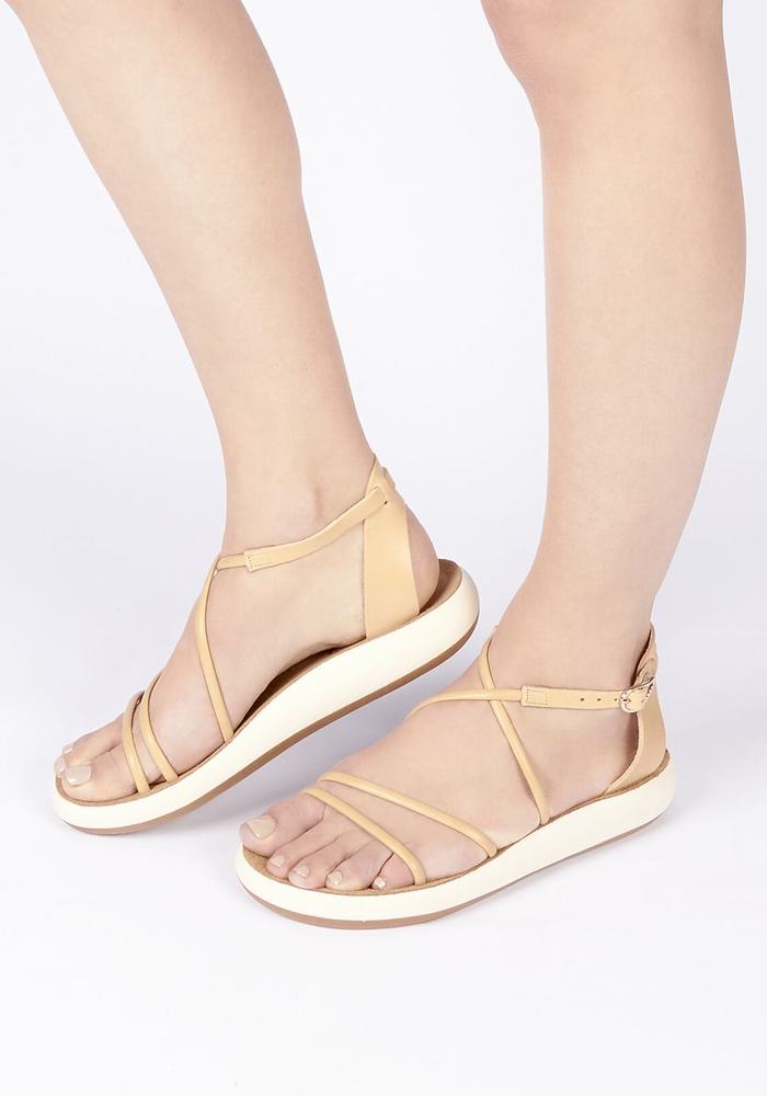 Sandały Z Paskami Damskie Ancient Greek Sandals Anastasia Comfort Białe | ZBP436WJ