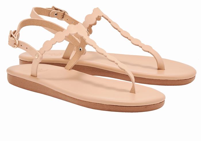 Sandały Z Paskiem Na Plecy Damskie Ancient Greek Sandals Velos Flip Flop Beżowe | EHX9191IY