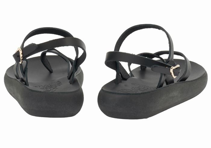 Sandały Z Paskiem Na Plecy Damskie Ancient Greek Sandals Tereza Comfort Czarne | PAT5847KK