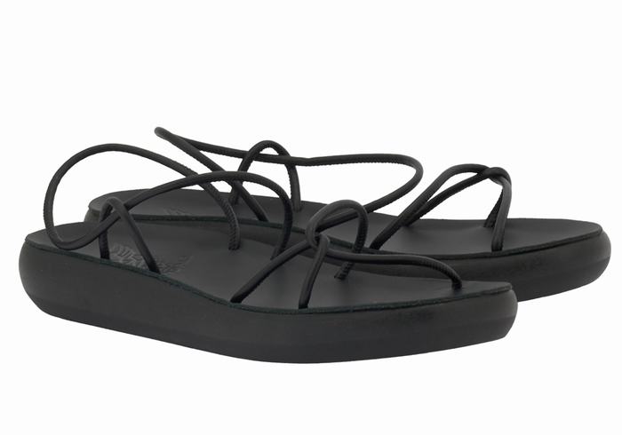 Sandały Z Paskiem Na Plecy Damskie Ancient Greek Sandals Taxidi Comfort Czarne | KGM4884GI