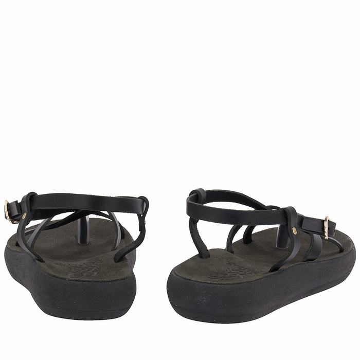 Sandały Z Paskiem Na Plecy Damskie Ancient Greek Sandals Semele Comfort Czarne | ZUR4294GR