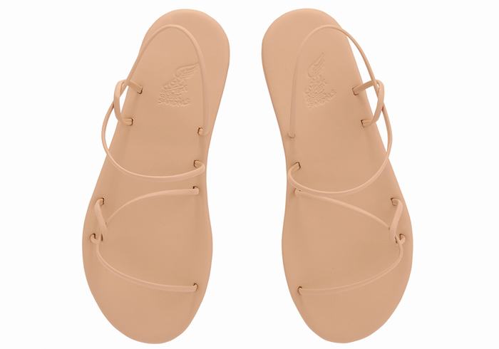 Sandały Z Paskiem Na Plecy Damskie Ancient Greek Sandals Proorismos Beżowe | IIB2169DT