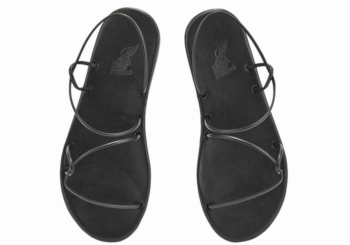 Sandały Z Paskiem Na Plecy Damskie Ancient Greek Sandals Proorismos Czarne | QSW186LD