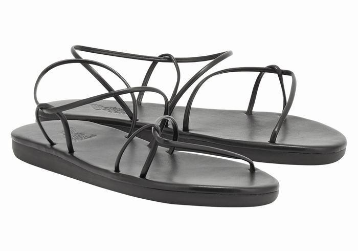 Sandały Z Paskiem Na Plecy Damskie Ancient Greek Sandals Proorismos Czarne | QSW186LD