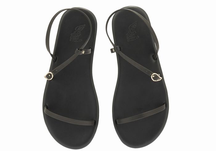 Sandały Z Paskiem Na Plecy Damskie Ancient Greek Sandals Niove Czarne | OZF8543UX