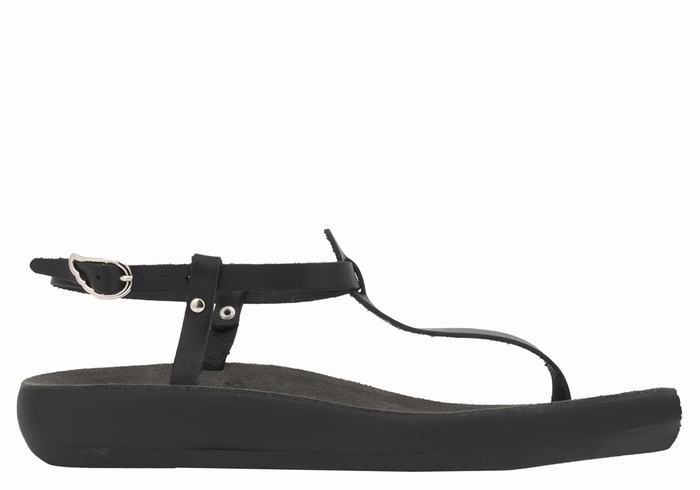 Sandały Z Paskiem Na Plecy Damskie Ancient Greek Sandals Lito Comfort Czarne | BDI6155XW