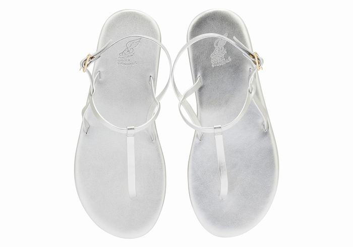 Sandały Z Paskiem Na Plecy Damskie Ancient Greek Sandals Lito Flip Flop Srebrne | GTH6062SL