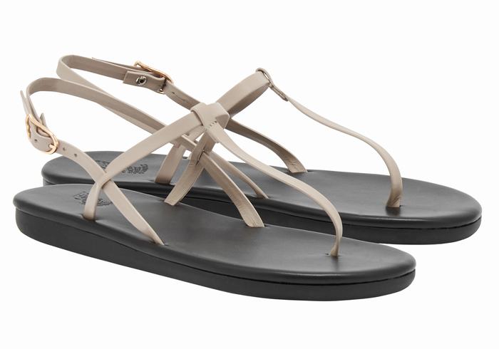 Sandały Z Paskiem Na Plecy Damskie Ancient Greek Sandals Lito Flip Flop Szare Brązowe | FZD4568AT