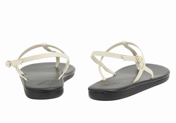 Sandały Z Paskiem Na Plecy Damskie Ancient Greek Sandals Lito Flip Flop Białe | DOT8588UK