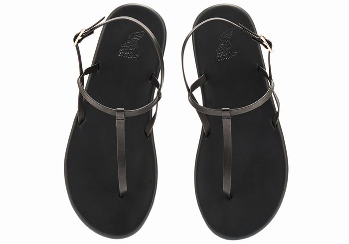 Sandały Z Paskiem Na Plecy Damskie Ancient Greek Sandals Lito Flip Flop Czarne | BAP836JW