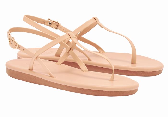 Sandały Z Paskiem Na Plecy Damskie Ancient Greek Sandals Lito Flip Flop Beżowe | QMJ2150XI