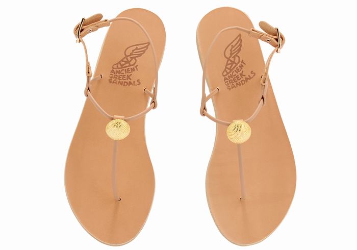 Sandały Z Paskiem Na Plecy Damskie Ancient Greek Sandals Dimitra Flip Flop Beżowe | KGW952MO