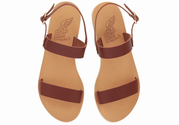 Sandały Z Paskiem Na Plecy Damskie Ancient Greek Sandals Clio Kawa | XLX5764EC