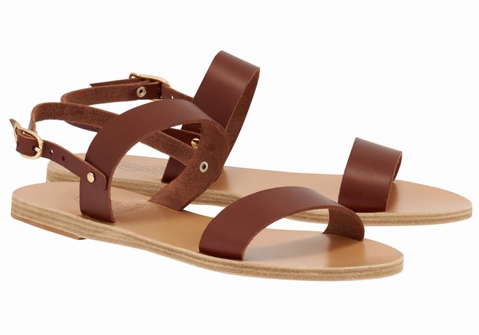 Sandały Z Paskiem Na Plecy Damskie Ancient Greek Sandals Clio Kawa | XLX5764EC