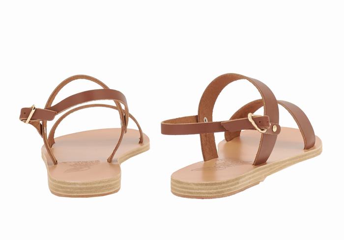 Sandały Z Paskiem Na Plecy Damskie Ancient Greek Sandals Clio Ciemny Brązowe | GZX1535LX