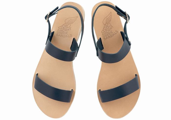 Sandały Z Paskiem Na Plecy Damskie Ancient Greek Sandals Clio Ciemny Niebieskie | AGJ6090UK