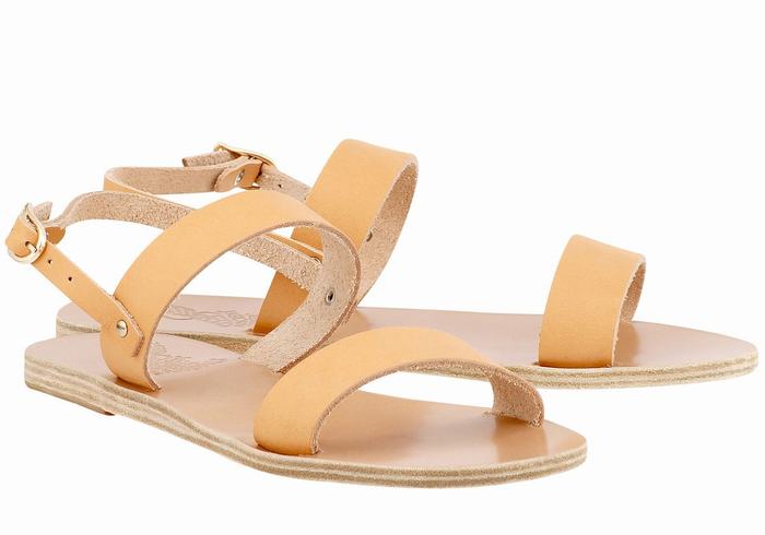 Sandały Z Paskiem Na Plecy Damskie Ancient Greek Sandals Clio Beżowe | FTM4054ZS