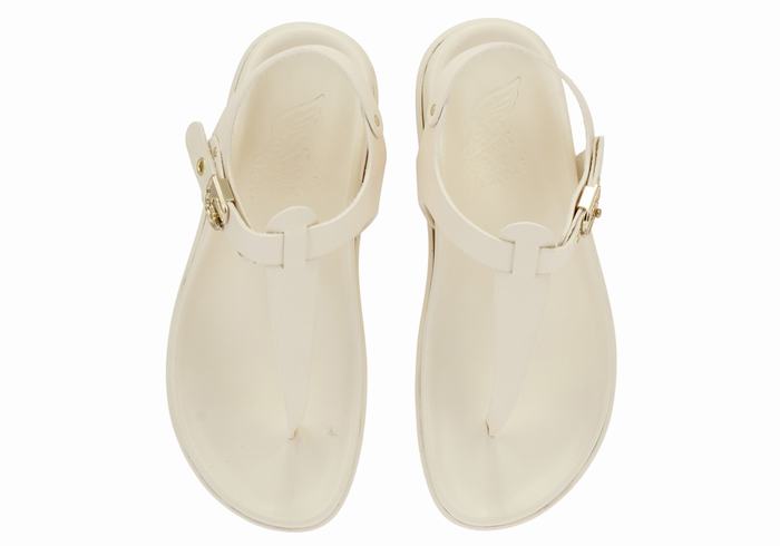 Sandały Z Paskiem Na Plecy Damskie Ancient Greek Sandals Alki Flip Flop Białe | HKR855KD