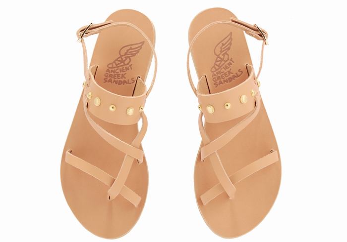 Sandały Z Paskiem Na Plecy Damskie Ancient Greek Sandals Alethea Bee Beżowe | NUT135MO