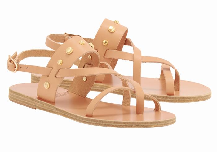 Sandały Z Paskiem Na Plecy Damskie Ancient Greek Sandals Alethea Bee Beżowe | NUT135MO