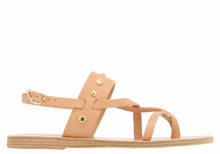 Sandały Z Paskiem Na Plecy Damskie Ancient Greek Sandals Alethea Bee Beżowe | NUT135MO