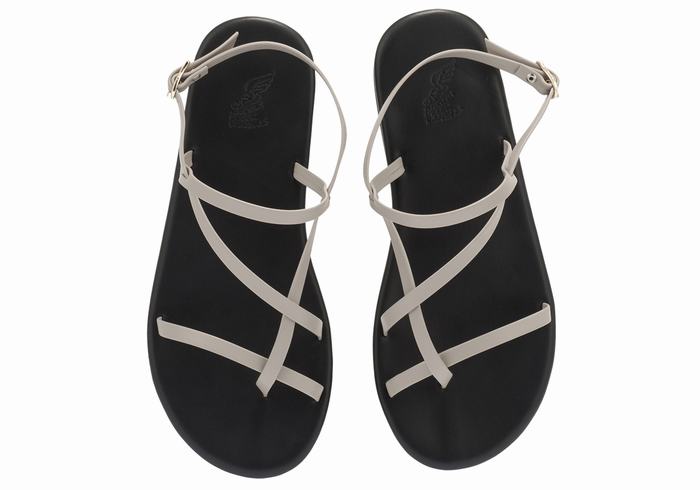 Sandały Z Paskiem Na Plecy Damskie Ancient Greek Sandals Alethea Szare Brązowe | GUJ3933AT