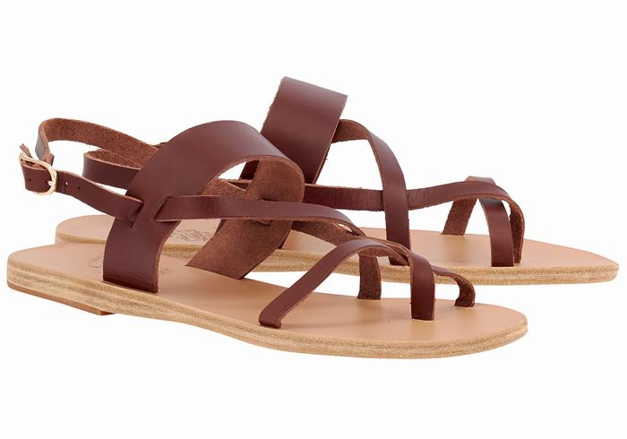 Sandały Z Paskiem Na Plecy Damskie Ancient Greek Sandals Alethea Leather Kawa | VDI2349QS