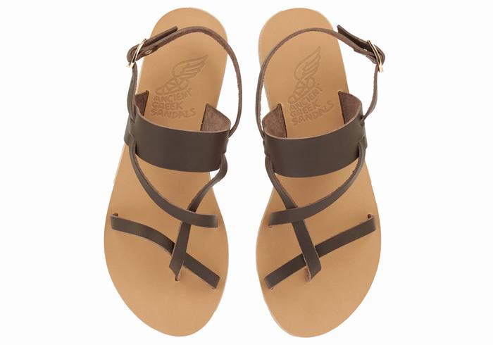 Sandały Z Paskiem Na Plecy Damskie Ancient Greek Sandals Alethea Czekolada | IBZ281IC