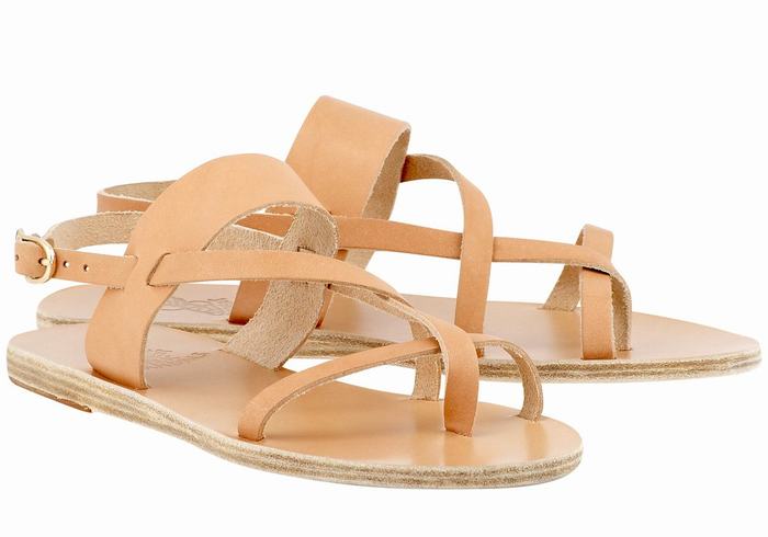 Sandały Z Paskiem Na Plecy Damskie Ancient Greek Sandals Alethea Leather Beżowe | WXT3893IW