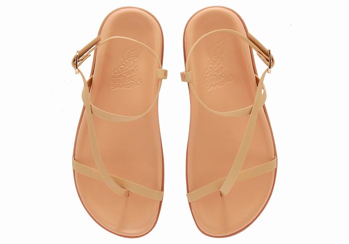 Sandały Z Paskiem Na Plecy Damskie Ancient Greek Sandals Aimilia Beżowe | BRX1084NK