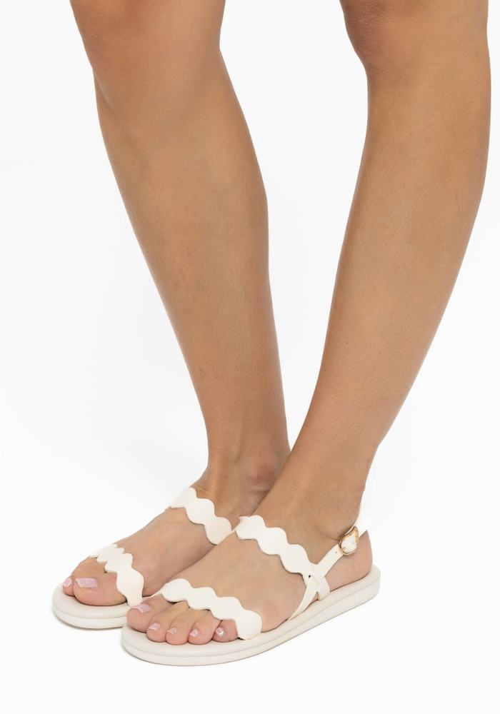 Sandały Z Paskiem Na Plecy Damskie Ancient Greek Sandals Afros Białe | VOS660CH