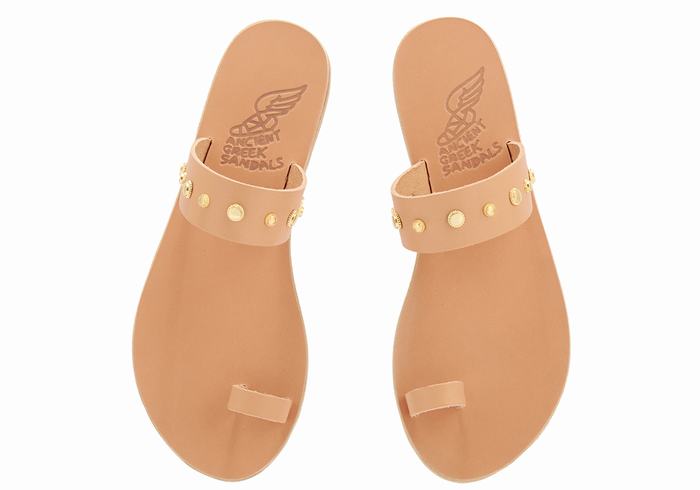 Sandały Ze Słupkami Damskie Ancient Greek Sandals Thalia Bee Beżowe | OIP9325RK