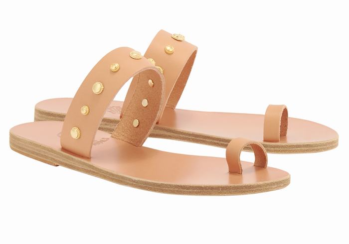 Sandały Ze Słupkami Damskie Ancient Greek Sandals Thalia Bee Beżowe | OIP9325RK