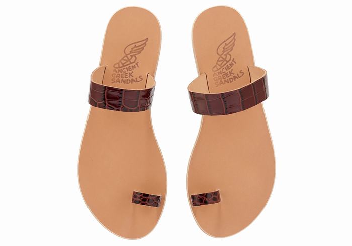 Sandały Ze Słupkami Damskie Ancient Greek Sandals Thalia Ciemny Czerwone Czarne | CAV3063XT