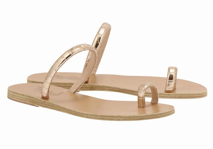 Sandały Ze Słupkami Damskie Ancient Greek Sandals Ophion Różowe Złote | NGY715WD