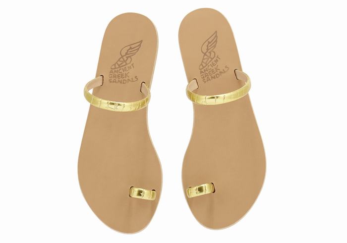 Sandały Ze Słupkami Damskie Ancient Greek Sandals Ophion Złote | AAD901XG