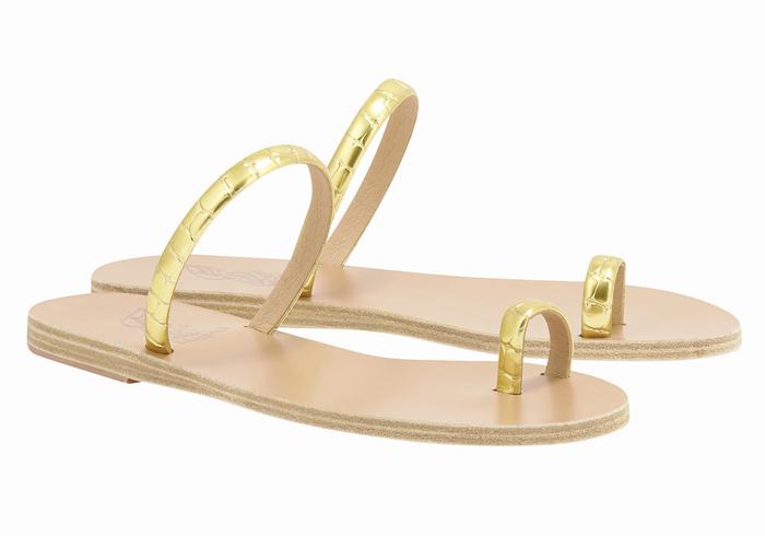 Sandały Ze Słupkami Damskie Ancient Greek Sandals Ophion Złote | AAD901XG