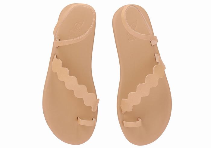 Sandały Ze Słupkami Damskie Ancient Greek Sandals Koralia Beżowe | POM452XL