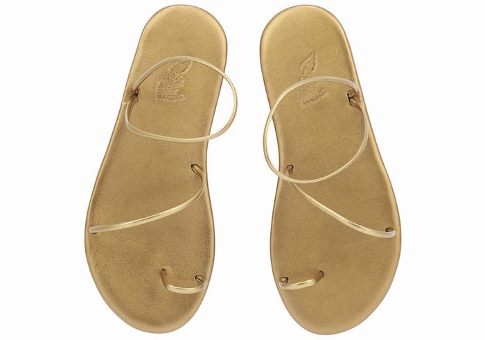 Sandały Ze Słupkami Damskie Ancient Greek Sandals Kansiz Złote Brązowe | RQD2595IC