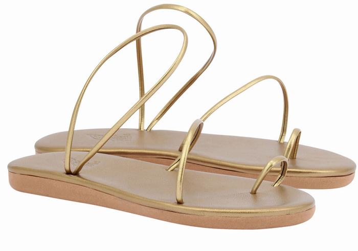 Sandały Ze Słupkami Damskie Ancient Greek Sandals Kansiz Złote Brązowe | RQD2595IC