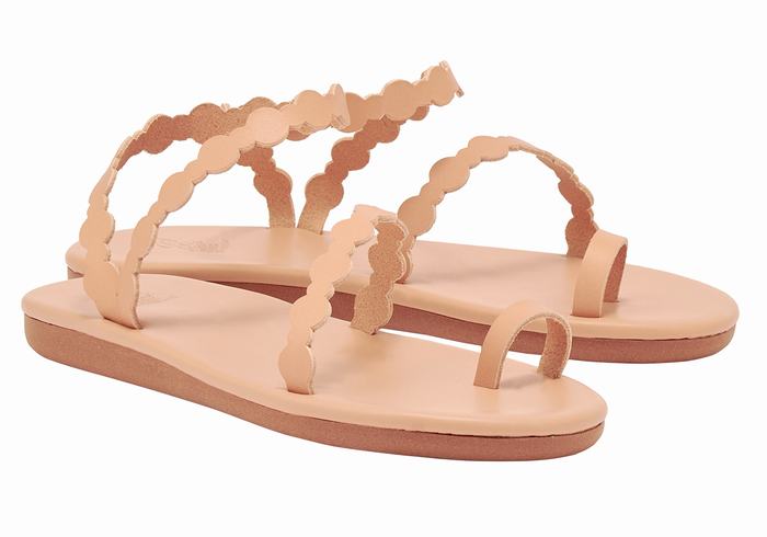 Sandały Ze Słupkami Damskie Ancient Greek Sandals Cronos Beżowe | CKM9490LO