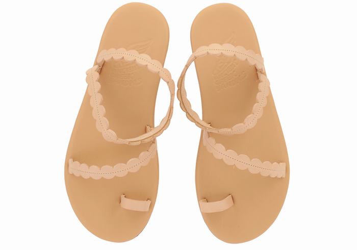 Sandały Ze Słupkami Damskie Ancient Greek Sandals Aura Beżowe | LLT8897KK