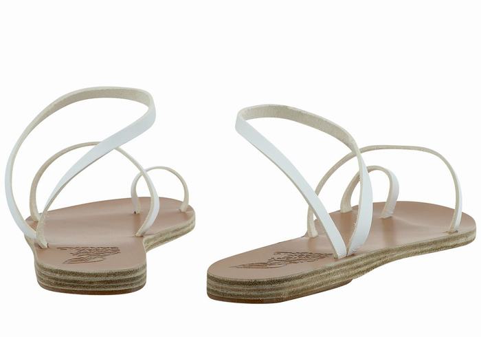 Sandały Ze Słupkami Damskie Ancient Greek Sandals Apli Eleftheria Leather Białe | MNX947DF