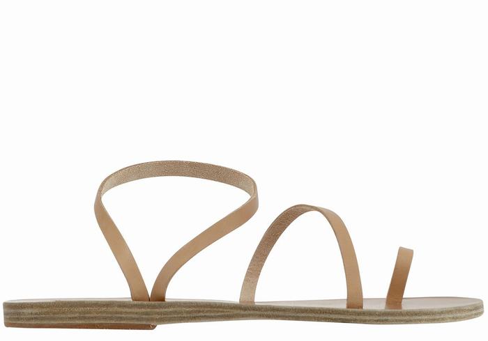 Sandały Ze Słupkami Damskie Ancient Greek Sandals Apli Eleftheria Leather Beżowe | AYE6553UX